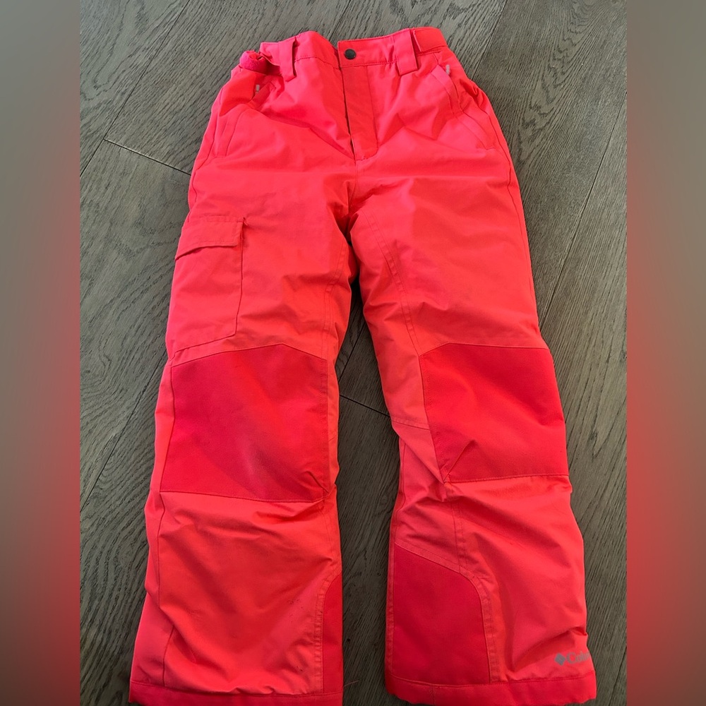 Kids fluo pink-red Snow Pants Norh Face Bugaroo
